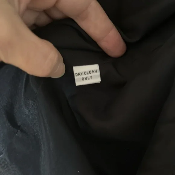 CCH Collection Black Faux Leather Crop Drape Style Blazer Jacket Sz XS - Picture 6 of 6